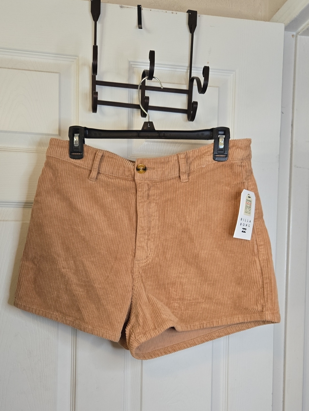 Billabong Women's Tan Corduroy High-Waist Shorts